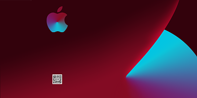 苹果手机预售炫彩渐变印刷展板背景