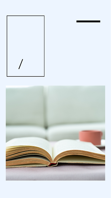 黄色简约读书习惯文章配图背景