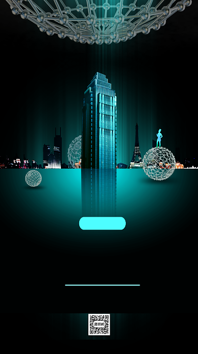 世界建筑日宣传海报背景