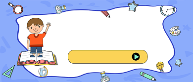 蓝色卡通学前教育新媒体首图背景