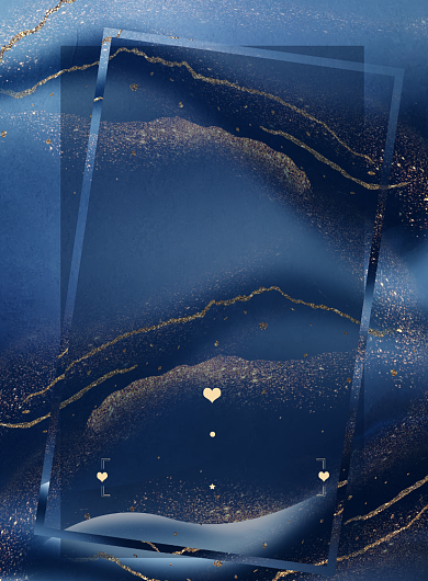 邀请函蓝色鎏金婚庆结婚签到处海报背景