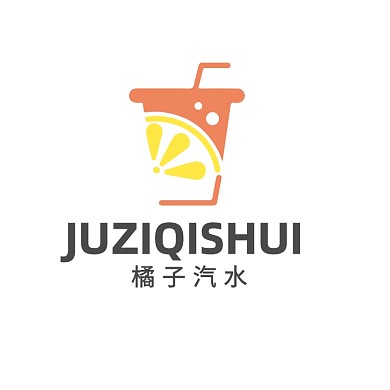 橘子汽水饮品店奶茶店果汁LOGO
