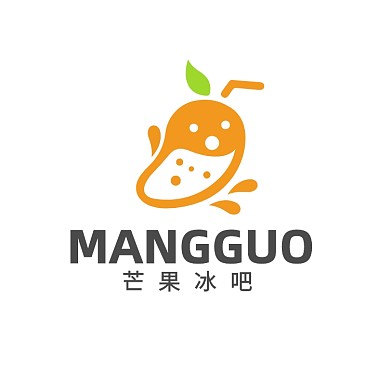 芒果冰吧奶茶店饮品店LOGO