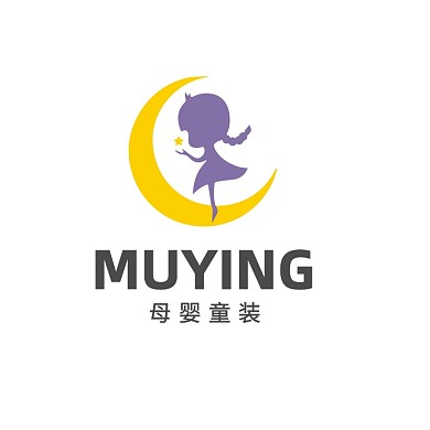 母婴童装教育女孩月亮LOGO