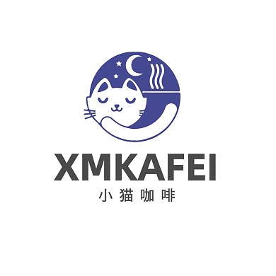 小猫咖啡奶茶店餐饮LOGO