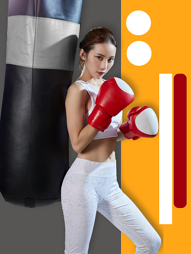 运动健身类淘宝直通车拳套主图背景