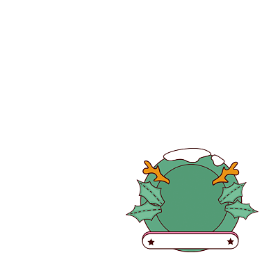 圣诞节鹿角绿色卡通可爱双旦礼遇季主图图标背景