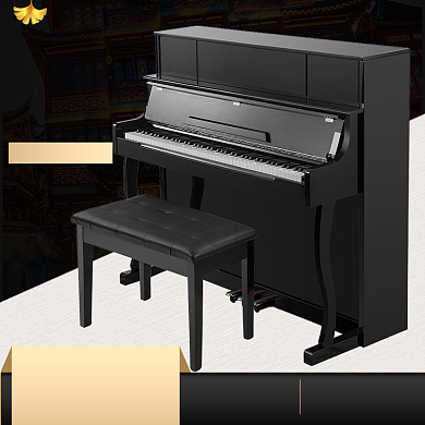 钢琴乐器黑金风促销主图背景