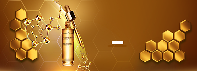 高端精华蜂窝护肤化妆品淘宝海报背景
