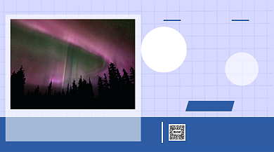 极光旅行纪念相册手机横版海报背景