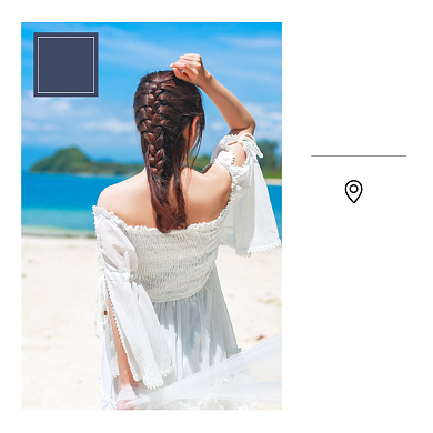 文艺清新旅行出游方形配图背景