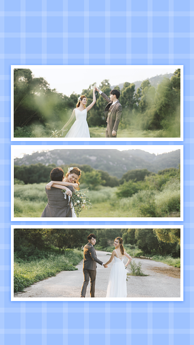 婚礼相册小清新手机海报背景