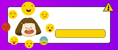 紫色创意简约搞笑表情包公众号首图背景