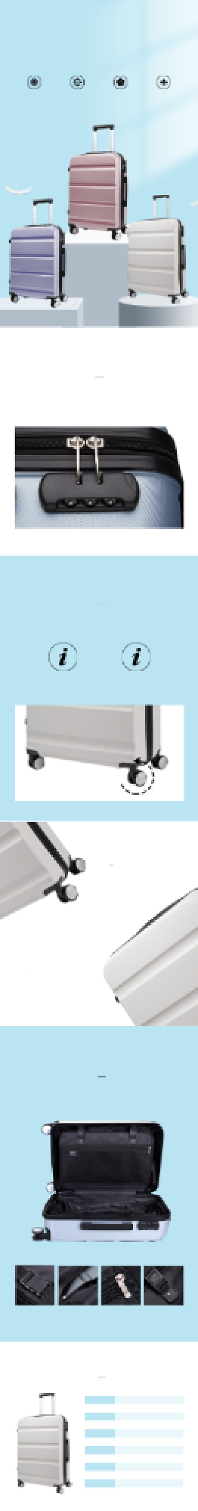 行李箱拉杆箱日用洗护详情页背景