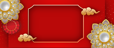 红色中国风传统习俗春节公众号首图背景