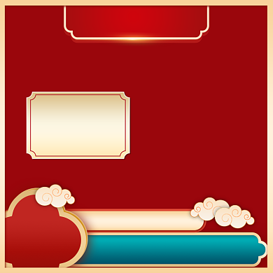 中国风新年春节古风红色喜庆主图背景