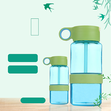 绿色电商家居用品保温杯水杯促销主图背景