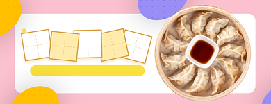 营养早餐饺子免费配送店招背景