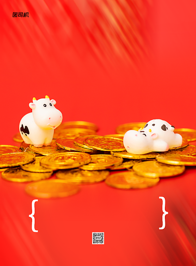 牛年春节中国风印刷海报背景