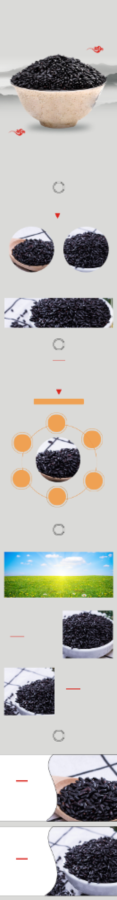 黑米粮食农产品详情页背景