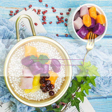 食品零食类淘宝主图直通车西米露模板背景