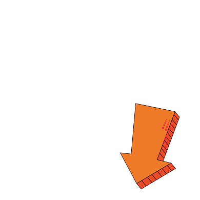 橙色直降箭头符号主图图标背景