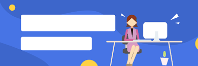 职场女孩升级攻略商务插画热文链接背景