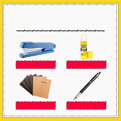 双十二文具专场四重礼品组合促销主图背景