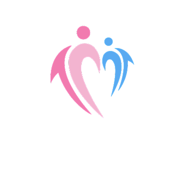 母婴亲子早教教育爱心LOGO背景