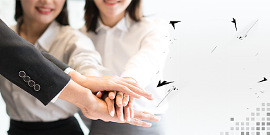 团队凝聚力简约企业文化励志展板背景