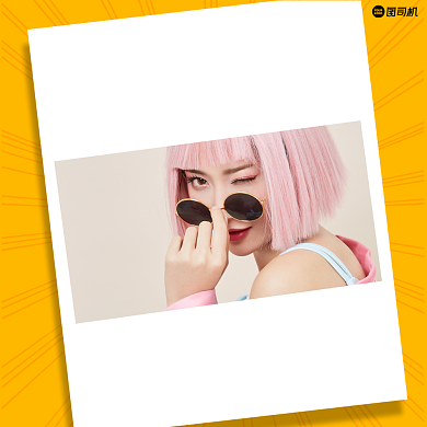 时尚直播间简约创意手机方图背景