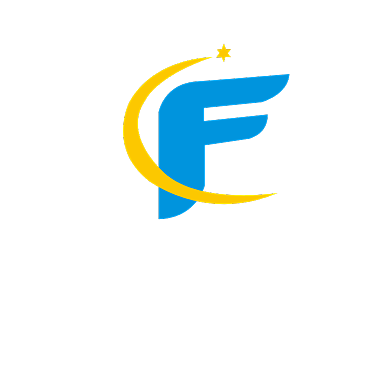 飞跃教育字母F翅膀理想LOGO背景