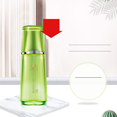 绿色清新消炎医药面膜主图淘宝天猫美妆护肤主图背景