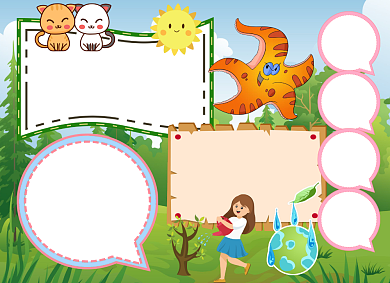 保护地球环保小报手抄报背景