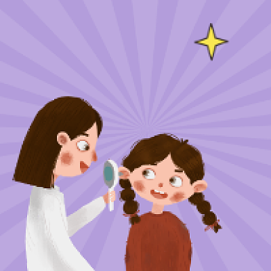 注意听力损失卡通插画公众号次图背景