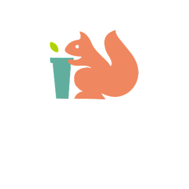 松鼠奶茶餐饮饮品店LOGO背景