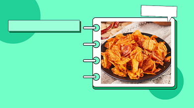 网红零食推荐清新简约手机腾图背景