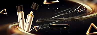 炫酷时尚黑金风黑色星期五护肤品海报背景