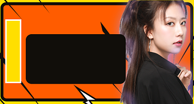 双十一入口图酷黑活力橙色女装模板简约背景