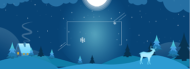 深色平安夜手绘卡通背景