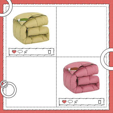 冬季新款羽绒被2色可选手绘促销主图背景