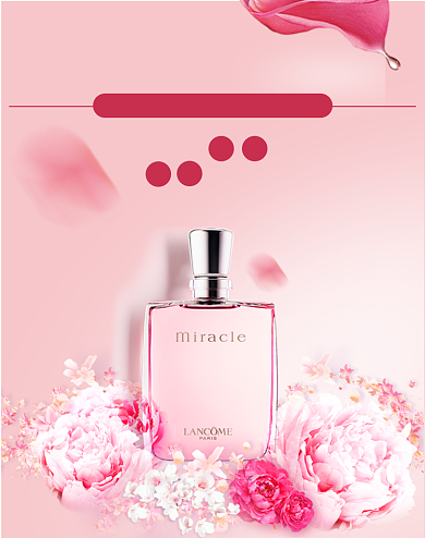 香水香氛花瓣粉色浪漫促销竖版海报背景