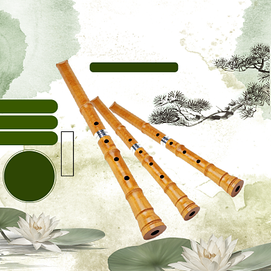 演奏竹笛子乐器中国风主图背景