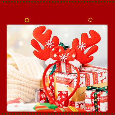 圣诞节装饰发箍淘宝主图直通车鹿角模板背景