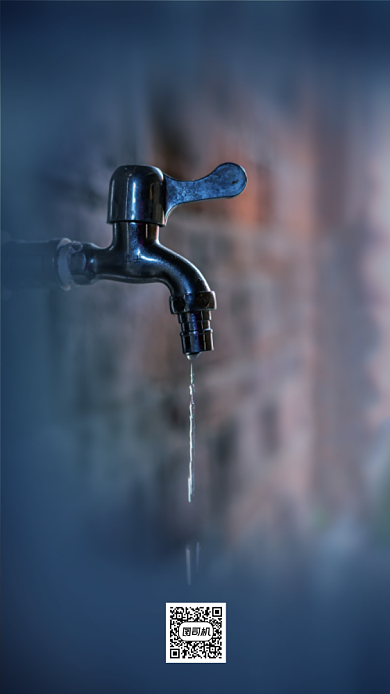 节约用水手机海报背景