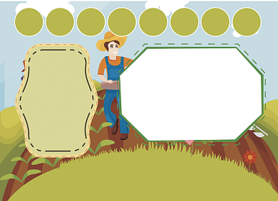 健康人生绿色无毒卡通人物橙色小报背景