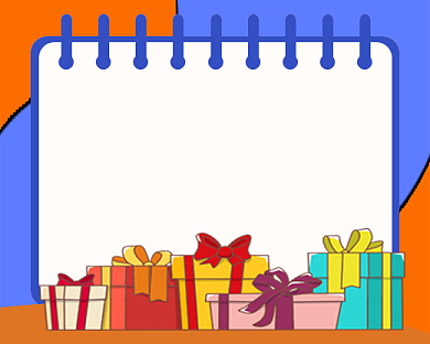 卡通福利大放送促销小程序封面背景