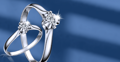 珠宝钻石钻戒情人节高级蓝色质感电商海报背景