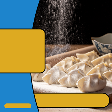 手工饺子冬季美食主图直通车背景