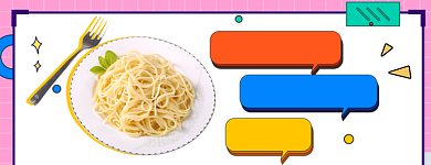 美食面条店招大促背景